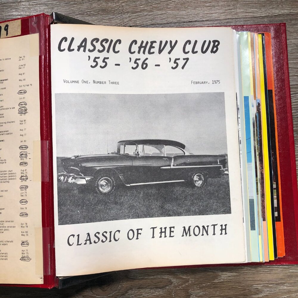 Classic Chevy World '55 '56 '57 Magazines Club Binder 21 Issues 1975-1979 - Picture 3 of 16